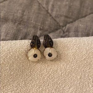 Sterling Silver vintage flower earrings with posts